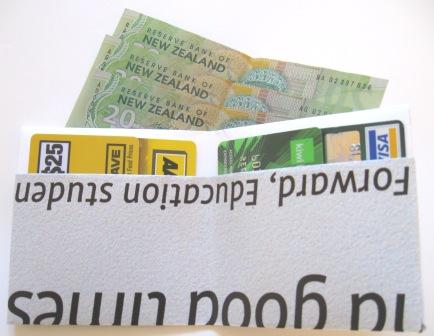 University of Canterbury posters recycled into wallets to raise funds for earthquake repairs